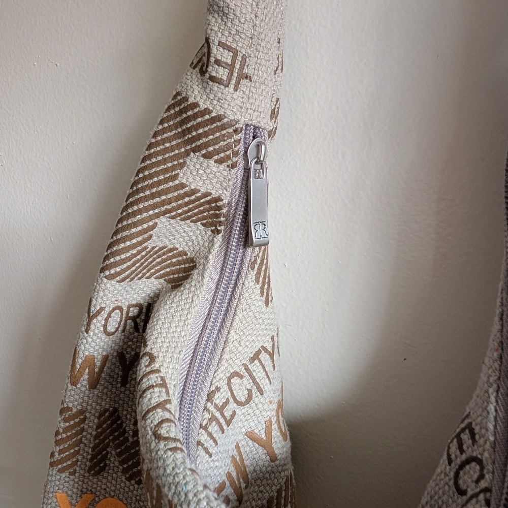 Robin Ruth Canvas New York All Over Print Large Hobo Bag Boho Urban Y2K - Picture 6 of 9